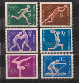 Спорт Спорт ^/--/^ ОЛІМПІАДА - РИМ = БОЛГАРІЯ = 1960 р. = гаш.  + ^_^^^ ОЛИМПИАДА - РИМ = БОЛГАРИЯ = 1960 г. = гаш. + + - фото фото фото