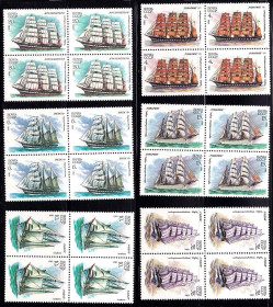Транспорт Транспорт ^/--/^ Флот . СССР  1981  г  MNH -  парусники - квартблоки ^_^^^ СРСР 1981 MNH - вітрильники - квартблоки - фото фото фото