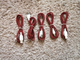 Кабелі Кабели ^/--/^ Мегалот 5 шт кабелей для зарядки microUsb в плотном тканевом оплёте ^_^^^ Мегалот 5 шт кабелів для зарядки microUsb в щільному тканинному оплеті - фото фото фото