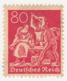 Веймарська республіка Веймарская республика ^/--/^ Германия   ( Рейх) 1921 г. №  164 * ^_^^^ Німеччина (Рейх) 1921 р. No 164* - фото фото фото