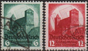 Третій Рейх (-) Третий Рейх (-) ^/--/^ 1934 - Рейх - З&amp;apos;їзд в Нюрнберзі Mi.546-47 _1,50 € ^_^^^ 1934 - Рейх - Съезд в Нюрнберге Mi.546-47 _1,50 € - фото фото фото