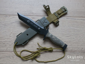 Ножі, мультітули Ножи, мультитулы ^/--/^ Ніж тактичний Oso Negro Knife American Tanto Хакі,мисливський ніж для виживання 30.5 /--/ см в ножнах ^_^^^ Силиконовое Масло (Смазка) ПМС-200 30 мл - фото фото фото