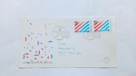 Європа Европа ^/--/^ НИДЕРЛАНДЫ 1982 г. КПД. USA. США. Лицевая часть конверта. ^_^^^ НІДЕРЛАНДИ 1982 р. ККД. USA. США. Особиста частина конверта. - фото фото фото