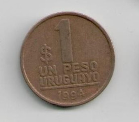 Уругвай Уругвай ^/--/^ Южная Америка. Монета Уругвай 1 песо 1994 года ^_^^^ Південна Америка. Монета Уругвай 1 песо 1994 - фото фото фото