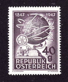 Транспорт Транспорт ^/--/^ Транспорт . Австрия 1947 г MNH -  телеграф ^_^^^ Австрія 1947 MNH - телеграф - фото фото фото