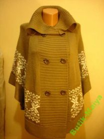 Кофти Кофты ^/--/^ Вязаное понче с орнаментом от 46 /--/ р. до 52 р. сток ^_^^^ В'язане понче з орнаментом від 46 /--/ р. до 52 р. стік - фото фото фото