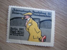 Німецька імперія (-) Германская империя (-) ^/--/^ ВИНЬЕТКА. ГЕРМАНИЯ.  БЕРЛИН 1911 Г.  ИНТЕРНАЦИОНАЛЬНАЯ ВЫСТАВКА ПУТИШЕСТВИЙ ^_^^^ Віньєтка. Німеччина. Берн 1911 р. Інтернаціональна виставка подорожей - фото фото фото
