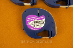 Принтери Принтеры ^/--/^ Картридж, зі стрічкою, для, принтера, етикеток, DYMO, Label, Tape, 12 мм, 4 метри, Plastic, Clear ^_^^^ Картридж, с лентой, для, принтера, этикеток, DYMO, Label, Tape, 12 мм, 4 метра, Plastic, Clear - фото фото фото