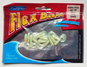 Воблери, принади Воблеры, приманки ^/--/^ Силиконовые приманки Kalipso Flex Bait CTF /--/ 25, цвет 100, 13 штук  (новые) ^_^^^ Силіконові приманки Kalipso Flex Bait CTF /--/ 25, колір 100, 13 штук (нові) - фото фото фото