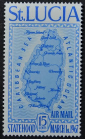 Інше Другое ^/--/^ Сент-Люсия  Карта 1967 ^_^^^ Сент-Люсія Карта 1967 - фото фото фото