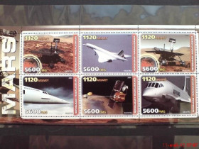 Освоєння космосу Освоение космоса ^/--/^ Мадагаскар Malagasy  Madagaskar Авиация  Space 2004 Mars exploration and Concorde MNH ^_^^^ Мадагаскар Malagasy Madagaskar Авіація Space 2004 Mars exploration and Concorde MNH - фото фото фото