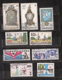 Чехословаччина Чехословакия ^/--/^ ЧЕХОСЛОВАЧЧИНА =  марки 1979 р. = гаш.  = 9 шт. + ^_^^^ ЧЕХОСЛОВАЧИНА = марки 1979 г. = гаш. = 9 шт. + + - фото фото фото