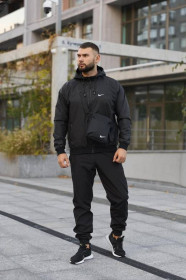 Куртки Куртки ^/--/^ Комплект мужской Nike: ветровка &amp;quot;Windrunner Jacket&amp;quot; черная + брюки &amp;quot;President&amp;quot; ч - фото фото фото