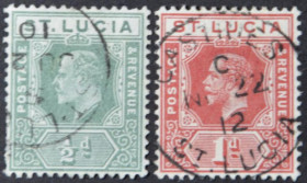 Інше Другое ^/--/^ Британские колонии Сент-Люсия Эдвард VII 1912 ^_^^^ Британські колонії Сент-Люсія Едвард VII 1912 - фото фото фото