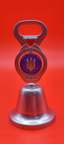 Статуетки, Скульптури, Фігурки, Фарфор Статуэтки, Скульптуры, Фигурки, Фарфор ^/--/^ Сувенірний дзвоник-відкривачка «Україна. Львів» з обертовим гербом [Aura Bijoux] - 58 Be Lw - фото фото фото