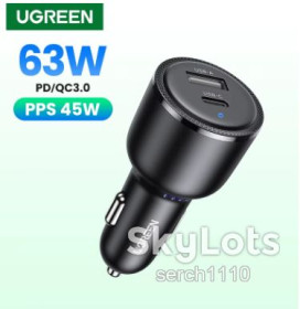 Прикурювачі Прикуриватели ^/--/^ UGREEN CD /--/ 239 63 /--/ W PD QC 3.0 PPS 45 /--/ W автомобільний зарядний пристрій на 2 USB LED original! ^_^^^ UGREEN CD /--/ 239 63 /--/ W PD QC 3.0 PPS 45 /--/ W автомобильное зарядное устройство на 2 USB LED original! - фото фото фото