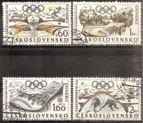 Чехословаччина Чехословакия ^/--/^ Чехословакия 1968 Sc.1516-1519 used ПОЛНАЯ серия ^_^^^ Чехословаччина 1968 Sc.1516-1519 used Повна серія - фото фото фото