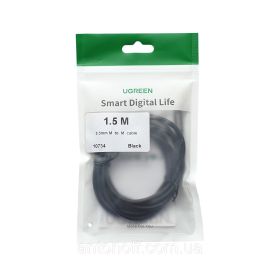 Кабелі, адаптери Кабели, адаптеры ^/--/^ AUX-кабель Ugreen AV /--/ 119 3.5 /--/ mm miniJack Audio Cable, 1.5 /--/ м, чорний ^_^^^ AUX-кабель Ugreen AV /--/ 119 3.5 /--/ mm miniJack Audio Cable, 1.5 /--/ м, черный - фото фото фото