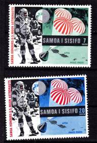 Освоєння космосу Освоение космоса ^/--/^ Самоа и Сисифо  1969 г MNH -  астронавты на Луне ^_^^^ Самоа і Сісіфо 1969 — астронавти на Місяці - фото фото фото