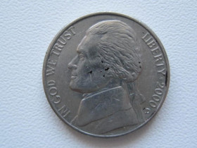 Обігові Обиходные ^/--/^ США 5 центов 2000 года D 36354 - фото фото фото