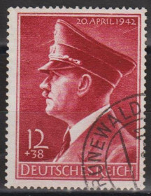 Третій Рейх (-) Третий Рейх (-) ^/--/^ 1942 - Рейх - 53 роки Гітлеру Mi.813 _8,0 € ^_^^^ 1942 - Рейх - 53 года Гитлеру Mi.813 _8,0 € - фото фото фото