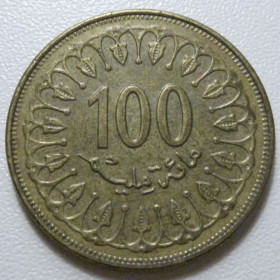 Туніс Тунис ^/--/^ Туніс 100 мілімів 1997 року 40834 ^_^^^ Тунис 100 миллиметров 1997 года 40834 - фото фото фото