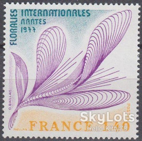 Франція Франция ^/--/^ Франция 1977 флора цветы Mi 2027 MNH ^_^^^ 1977 флора квіти Mi 2027 MNH - фото фото фото