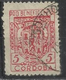Іспанія Испания ^/--/^ Испания локал Кордоба 19 герб не почтовая марка 5 Cts 1 /--/ м.гаш. ^_^^^ Іспанія локал Кордоба 19 герб не поштова марка 5 Cts 1 /--/ м.гаш. - фото фото фото