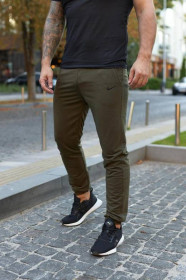 Штани Брюки ^/--/^ Брюки мужские трикотажные Nike хаки XXL ^_^^^ Брюки чоловічі трикотажні Nike хакі XXL - фото фото фото