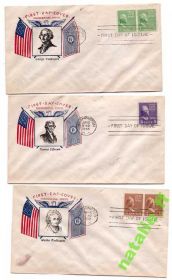 Тематичні колекції Тематические коллекции ^/--/^ NM Личности США 1938 г - 3 президента ^_^^^ NM Особистості США 1938 р. - 3 президента - фото фото фото