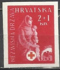 Інші країни Другие страны ^/--/^ Хорватия 1943 медицина Красный Крест мать с ребенком 1 /--/ м.Ungez. ^_^^^ Хорватія 1943 медицина Червоний Хрест мати з дитиною 1 /--/ м.Ungez. - фото фото фото