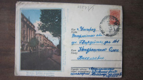 СРСР СССР ^/--/^ КОНВЕРТ. УЖГОРОД-ЛИТВА 1957 Г ^_^^^ конверт. Ужгород-литва 1957 - фото фото фото