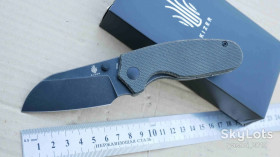 Ножі, мультітули Ножи, мультитулы ^/--/^ Kizer Towser S V /--/ 3593 /--/ SC /--/ 2, 154 /--/ CM Blackwash, Micarta Black, Designer: Azo&amp;Gecko Customz Knifeworks, Caged Ceramic Ball Bearings, Outdoor Tactical, EDC, Liner Lock - фото фото фото