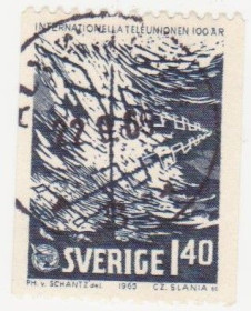 Скандинавія Скандинавия ^/--/^ Швеция 1965 г. № 537 гашеная ^_^^^ Швеція 1965 р. No 537 гашена - фото фото фото