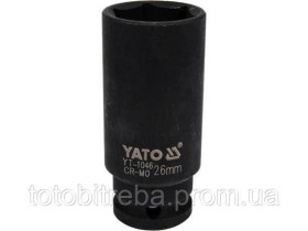 Викрутки Отвертки ^/--/^ Головка ударна довга 1/2&amp;quot; М /--/ 26 /--/ х /--/ 78 мм YATO YT-1046 ^_^^^ Головка ударная длинная 1/2&amp;quot; М /--/ 26 /--/ х /--/ 78 мм YATO YT-1046 - фото фото фото