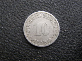 Німецька імперія (-) Германская империя (-) ^/--/^ 10 пфенингов 1900 г A ^_^^^ 10 пфенінгів 1900 A - фото фото фото
