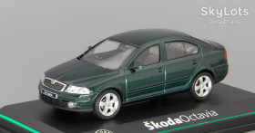 : Закордонні : Зарубежные ^/--/^ SKODA Octavia II    (2004), Natural Green Metallic, в пластиковом боксе - Abrex ^_^^^ SKODA Octavia II (2004), Natural Green Metallic, в пластиковому боксі - Abrex - фото фото фото