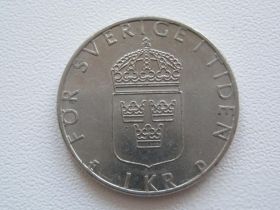 Швеція Швеция ^/--/^ Швеция 1 крона 1990 года #16801 ^_^^^ Швеція 1 крона 1990 року #16801 - фото фото фото