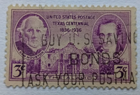 Північна Америка Северная Америка ^/--/^ США 1936 Штат Техас, гашеная ^_^^^ 1936 — Штат Техас, гашена - фото фото фото