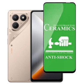 Чохли, бампера Чехлы, бампера ^/--/^ Захисне скло-плівка Fiji Ceramics для Tecno POVA 7 Neo (LJ /--/ 6) повна проклейка чорний ^_^^^ Защитное стекло-пленка Fiji Ceramics для Tecno POVA 7 Neo (LJ /--/ 6) полная проклейка черный - фото фото фото