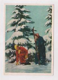 СРСР СССР ^/--/^ ЛЫЖНИЦЫ = 1957 р. = ТЮККЕЛЬ = чиста = тираж 300 тис. ^_^^^ Лижниці = 1957 р. = Тюккель = чиста = тираж 300 тис. - фото фото фото