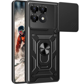 Чохли, бампера Чехлы, бампера ^/--/^ Чохол Fiji Camera Defence для Poco F /--/ 6 Pro бампер із захистом камери та підставкою Black ^_^^^ Чехол Fiji Camera Defence для Poco F /--/ 6 Pro бампер с защитой камеры и подставкой Black - фото фото фото