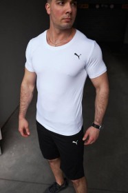 Шорти Шорты ^/--/^ Комплект мужской Puma: футболка белая + шорты черные ^_^^^ Футболка біла + шорти чорні - фото фото фото