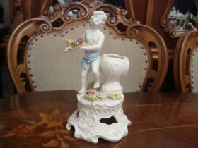 Статуетки, Скульптури, Фігурки, Фарфор Статуэтки, Скульптуры, Фигурки, Фарфор ^/--/^ Антикварная Статуэтка Путти Вазон Цветы Фарфор BASSANO Италия ^_^^^ Антикварна статуетка Путті Вазон Квіти Фарфор BASSANO Італія - фото фото фото