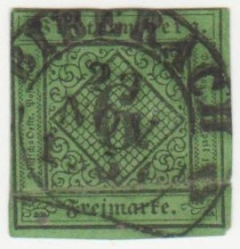 Німеччина до  року Германия до  года ^/--/^ Германия  (Вюртемберг) 1851 г. № 3 гашеная ^_^^^ Німеччина (Вюртемберг) 1851 р. No 3 гашена - фото фото фото
