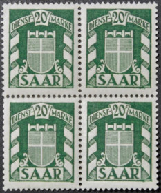 Інше Другое ^/--/^ Германия Саар Служебные марки Michel №41 Кварт 1949 ^_^^^ Німеччина Саар Службові марки Michel No /--/ 41 Кварт 1949 - фото фото фото