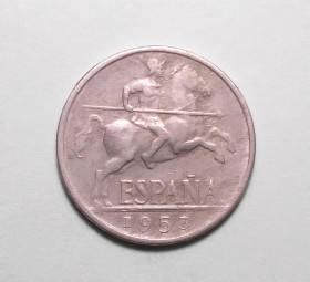 Іспанія Испания ^/--/^ Испания 10 сентимов 1953 фашизм ^_^^^ Іспанія 10 сентимів 1953 фашизм - фото фото фото