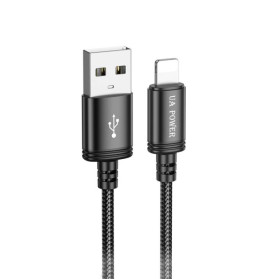 Кабелі Кабели ^/--/^ Кабель UA Power UP-01 Lightning-USB (3 /--/ A) 1 /--/ м нейлоновий для швидкої зарядки і передачі даних Black ^_^^^ Кабель UA Power UP-01 Lightning-USB (3 /--/ A) 1 /--/ м нейлоновый для быстрой зарядки и передачи данных Black - фото фото фото