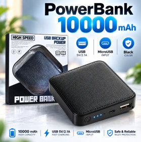 Зовнішні акумулятори (Power Bank) Внешние аккумуляторы (Power Bank) ^/--/^ Повербанк PowerBank 10000 mAh USB 5 /--/ V/2.1 /--/ A MicroUSB Black   (20171) ^_^^^ Повербанк PowerBank 10000 mAh USB 5 /--/ V/2. 1 /--/ A MicroUSB Black (20171) - фото фото фото