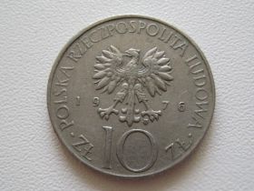 - року - года ^/--/^ Польша 10 злотых 1976 года. Адам Мицкевич #10502 ^_^^^ Польща 10 злотих 1976 року. Адам Міцкевич #10502 - фото фото фото